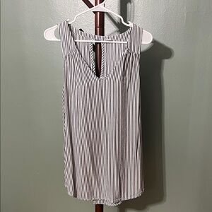 Old Navy Black and White Striped Tank Top